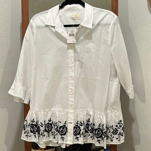 *NEW* Kate Spade New York Short Sleeve Embroidered Top